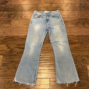 Frame Denim Light Blue Cropped Ankle Jeans